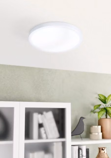 Downlight LED Eglo Fueva 5 redondo blanco, 2500 lm, 4000 K, IP44, Diámetro: 28,5 cm