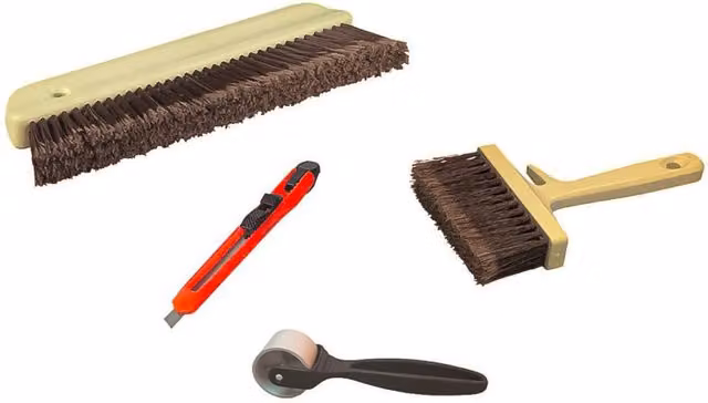 Kit de empapelador Rulo Pluma de 4 piezas en plástico multicolor