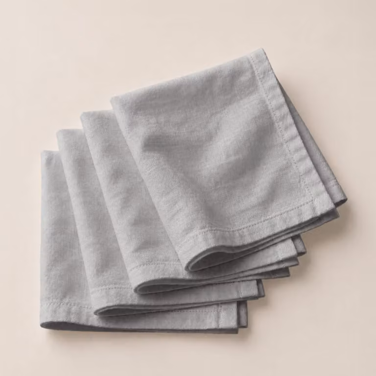 Pack de 4 servilletas lisas color menta de 42 x 42 cm