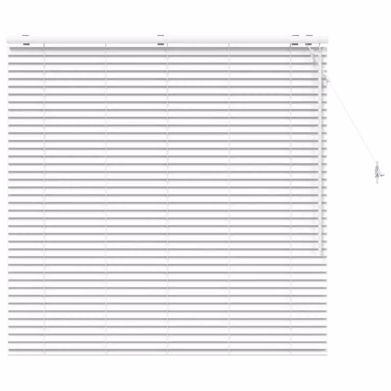 Persiana veneciana de madera vidaXL en color blanco, An/Al: 135 x 130 cm, 35 mm