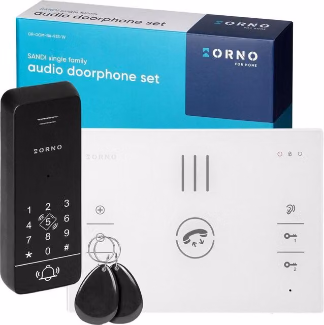 Interfono inalámbrico Orno Or-dom-ba-933w color blanco con protección IP65