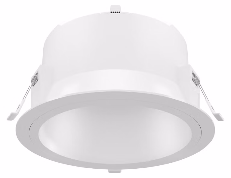 Foco empotrable LED Thessis XL de 35W de Beneito & Faure en blanco mate con selector de temperatura de color y ángulo de 90º para interiores