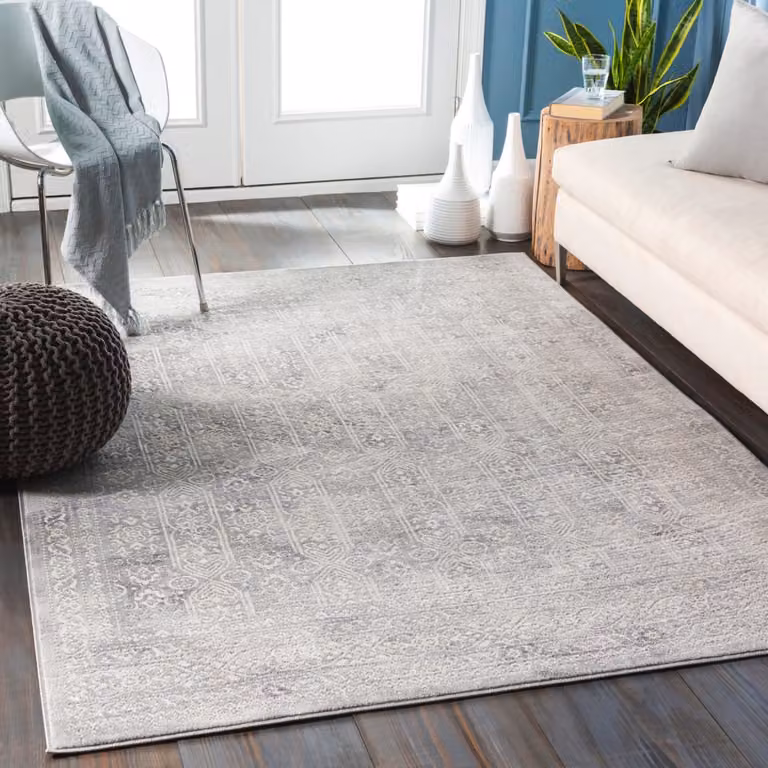 Alfombra vintage de estilo oriental Livabliss en blanco, gris y antracita, An: 160 cm, Al: 215 cm