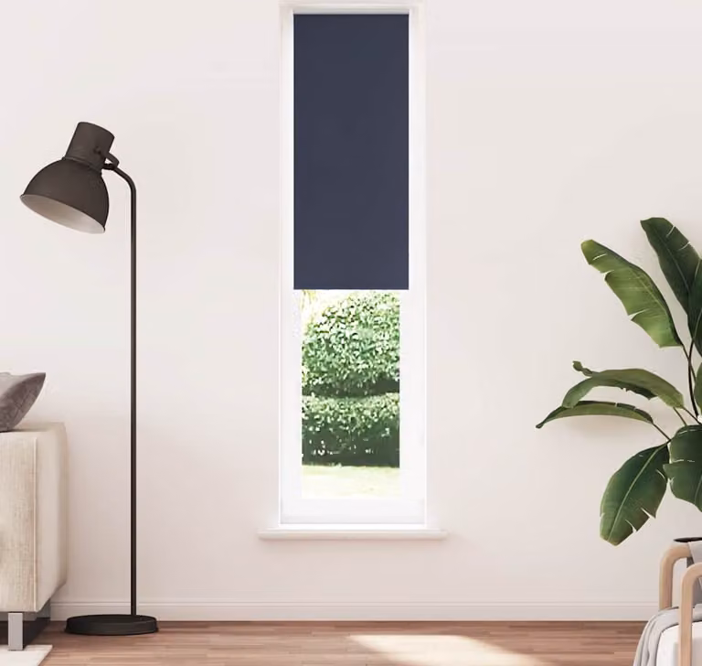 Estor enrollable opaco Syfax color azul Ancho: 50,7 cm, Altura: 210 cm