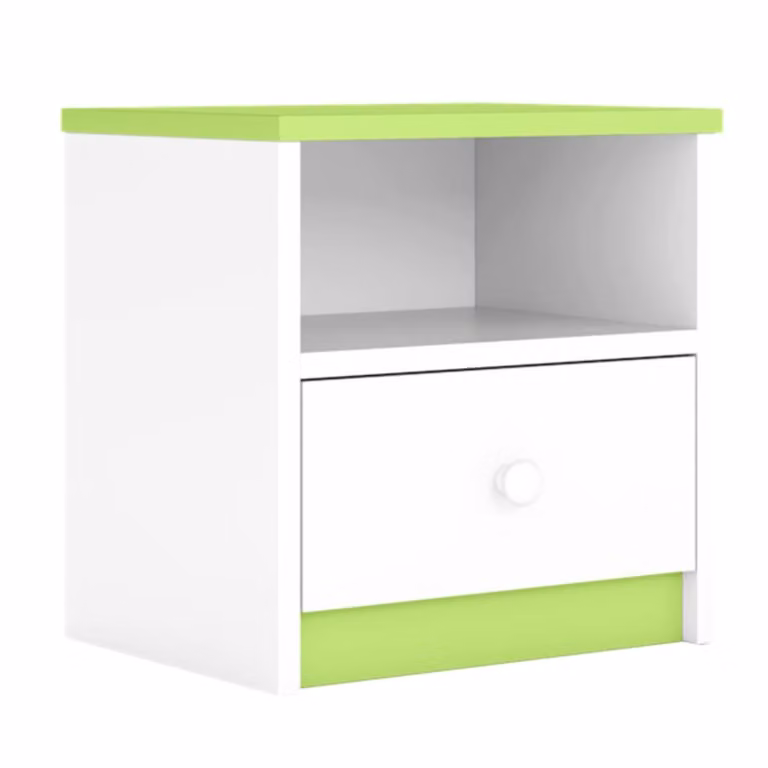 Mesilla de noche infantil Kocot Kids en color verde pistacho con cajones de cierre suave An/P/Al: 40,5 x 30,5 x 39,5 cm
