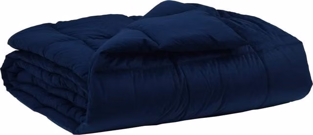 Edredón de 4 estaciones vidaXL para todo el año en microfibra azul, An/P: 240 x 220 cm