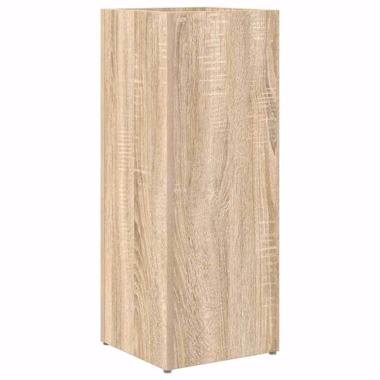 Soporte de sombrilla vidaXL de madera en color marrón roble sonoma con estante An/P/Al: 25 x 24,5 x 64 cm
