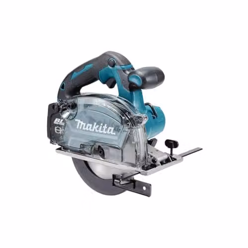 Sierra circular de mano inalámbrica Makita DCS553ZJ 18V con motor brushless y maletín Makpac en color azul