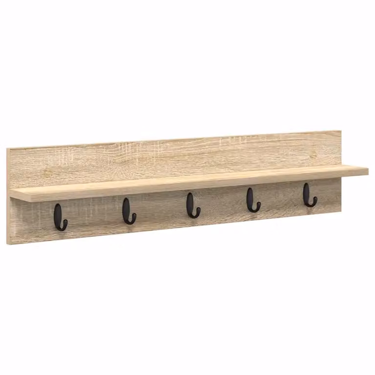 Perchero de pared moderno vidaXL en Roble Sonoma con acabado mate para pasillos
