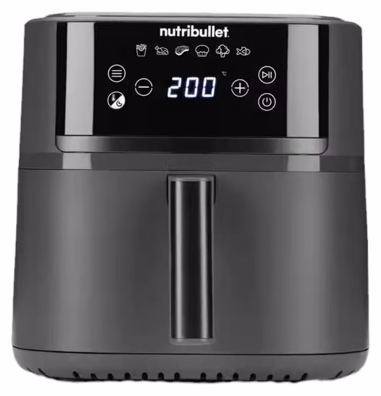 Freidora de aire NutriBullet NBA0611DG de 6 litros con control táctil en color gris