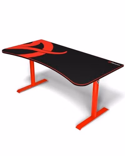 Mesa Gaming Arozzi Arena Roja con Alfombrilla Full Surface y Gestión de Cables
