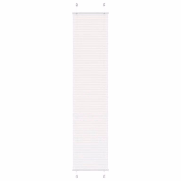 Estor Plisado Semitransparente vidaXL en Blanco de Poliéster Ancho: 44,4 cm, Alto: 200 cm