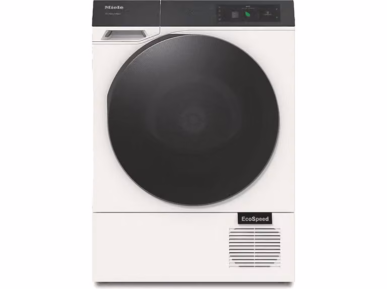 Secadora de bomba de calor Miele TQ 1000 WP Nova Edition de 9 kg con programas de vapor y QuickPowerDry en color blanco
