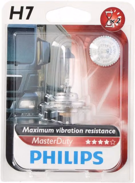 Bombilla halógena Philips H7 de 24V y 70W en color blanco transparente