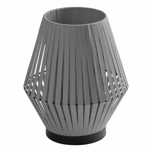 Lámpara de mesa Osram Decor Stripes gris con casquillo E14 y altura de 20,5 cm