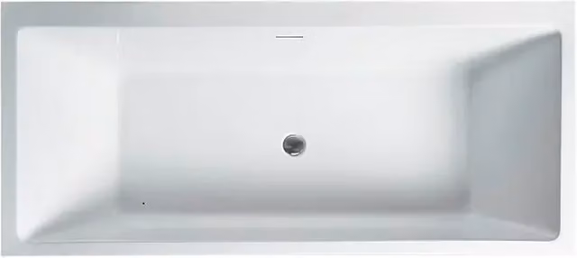 Bañera exenta rectangular Camargue centre de acrílico en color blanco, L 180 cm x An 80 cm