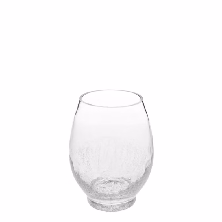 Portavelas de vidrio soplado redondo Sia Deco transparente Altura: 25 cm