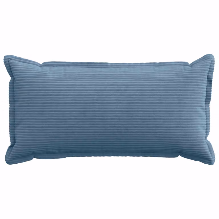 Set de 2 fundas de almohada vidaXL HOUTEN en pana azul, An/P/Al: 40 x 70 cm
