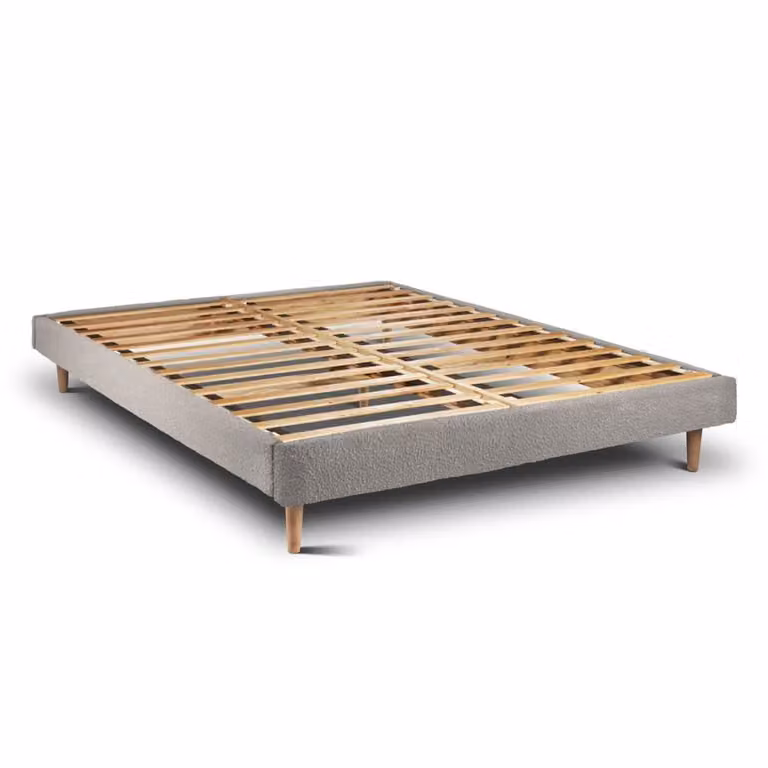 Sommier de láminas fijas de madera Sommeil de Plomb, color gris, An/P: 140 x 190 cm