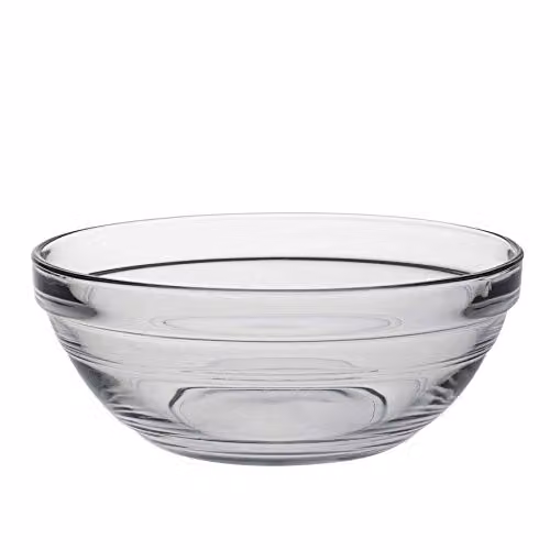 Cuenco de cereales Duralex Lys transparente de vidrio apilable con un diámetro de 14 cm