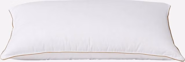 Almohada de plumón de oca El Corte Inglés, color blanco, firmeza suave, An/P/Al: 90 x 40 x 1 cm