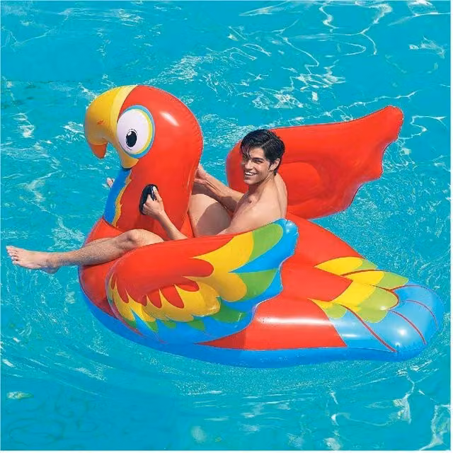 Pappagallo Fashion Cavalcabile Gigante Inflable Multicolor de Trade Shop Traesio An/P/Al: 230 x 180 cm
