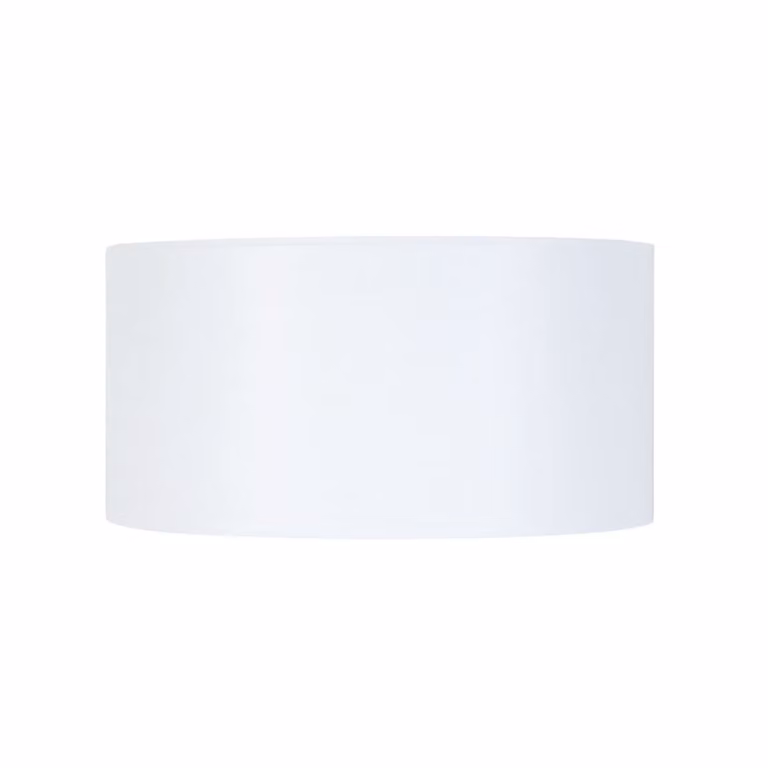 Pantalla de lámpara cilíndrica TOSEL de tela blanca, Diámetro: 35 cm, Altura: 19 cm