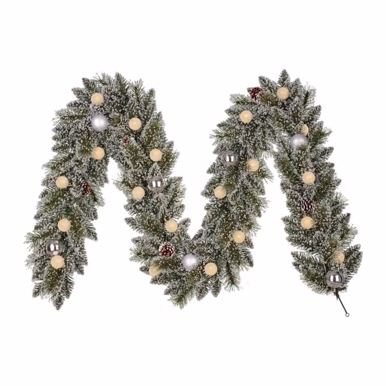 Guirnalda LED de Navidad Kaprun de Black Box Trees en color blanco cálido, An/Al: 25 x 25 cm, Longitud: 270 cm