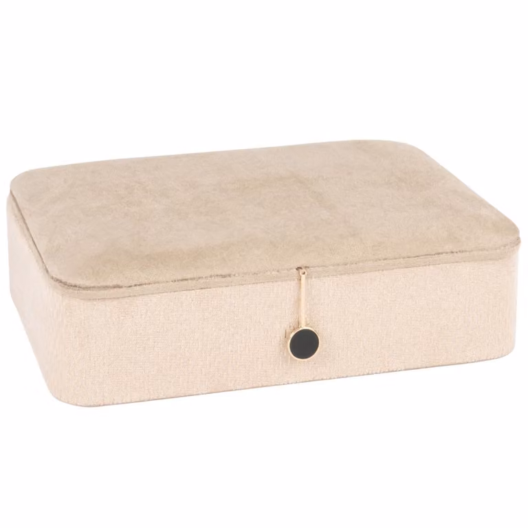 Joyero de antelina beige Maisons du Monde
