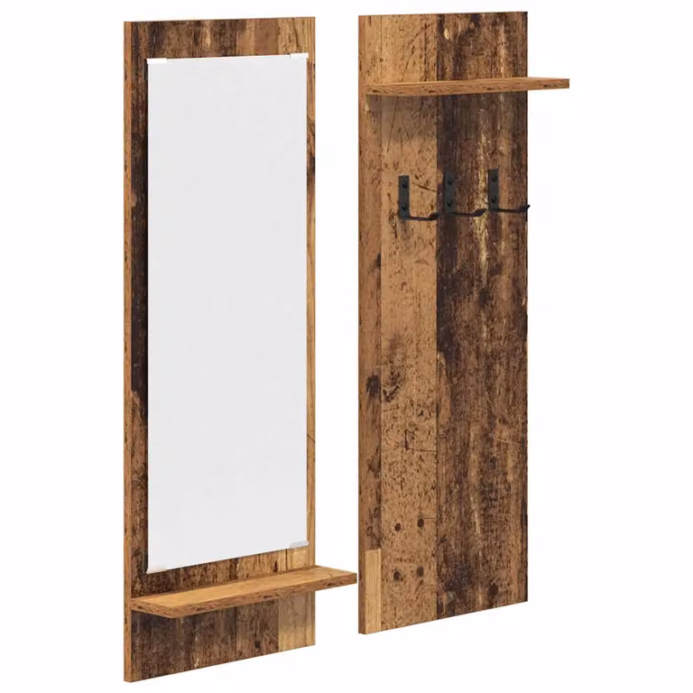 Perchero de pared vidaXL de madera en color marrón con acabado mate para pasillos