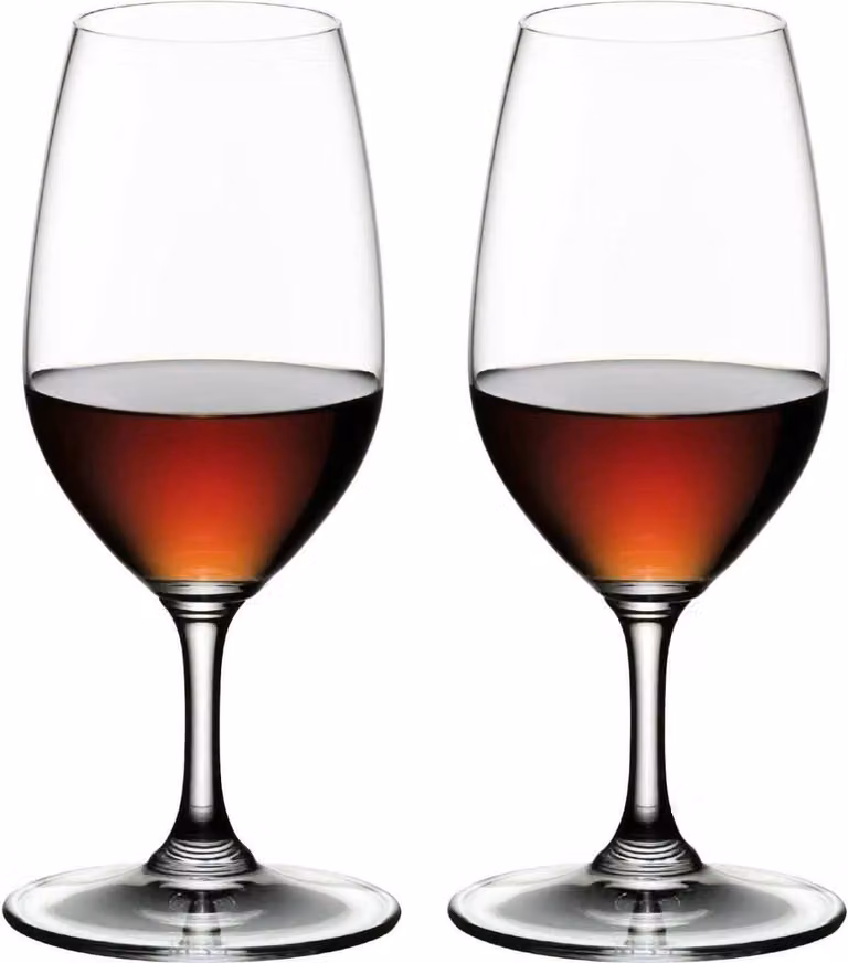 Juego de 2 copas de vino Riedel Bar Port Vinum de cristal transparente para vino de Oporto