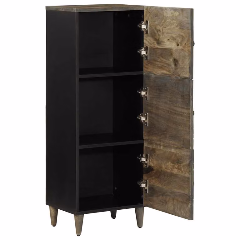 Aparador alto moderno vidaXL de madera de mango con puertas correderas, An/P/Al: 40 x 33 x 110 cm