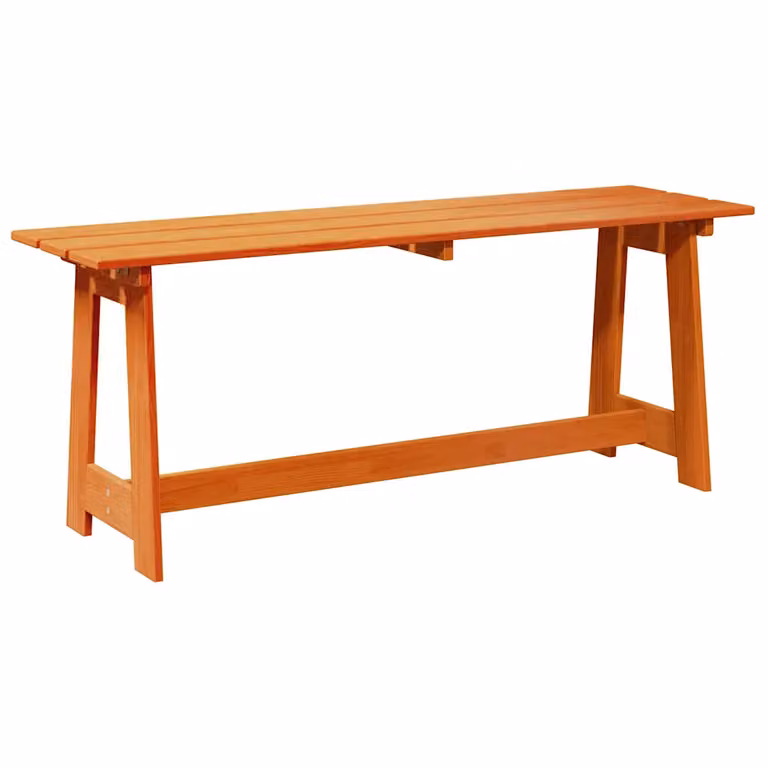 vidaXL Banco de exterior de madera de pino macizo marrón An/P/Al: 119 x 37 x 47 cm