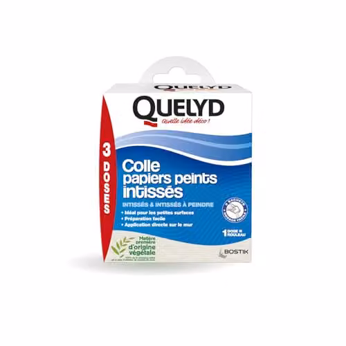 Pegamento en polvo Quelyd para papel pintado y no tejido, base agua, 150 g