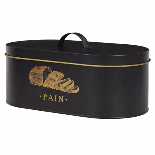 Panera de metal hermética COOK CONCEPT en color negro y dorado tamaño XL