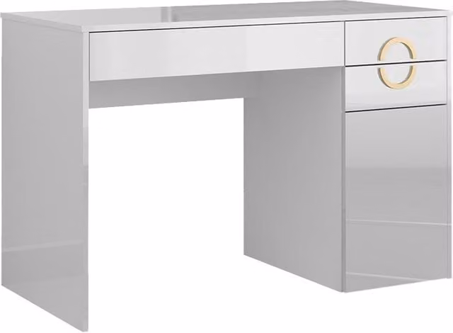 Escritorio Vicco Adela blanco alto brillo con 3 cajones An/P: 115 x 55 cm