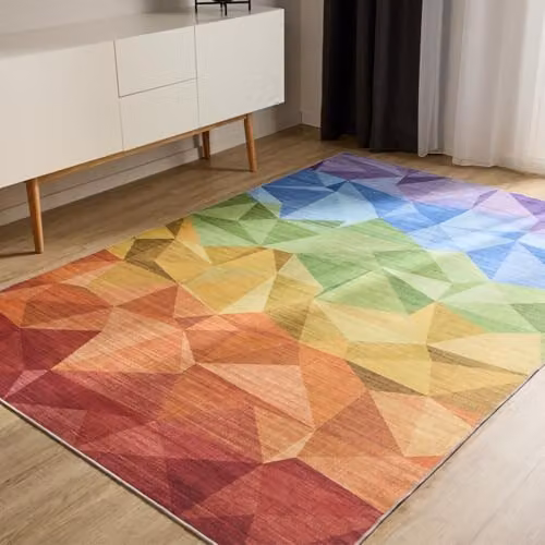 Alfombra Benuta Basic George Multicolor de Estilo Vintage y Abstracto, Rectangular y Lavable, An/P: 300 x 400 cm