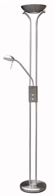 Lámpara de pie Rabalux moderna en cromo y cristal con bombilla R7S de 230W y luz blanca cálida 2700K