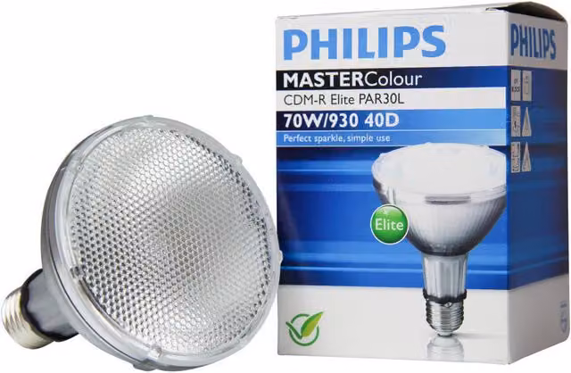 Bombilla Philips Mastercolour CDM-R Elite PAR30L 70W E27 Blanco Cálido