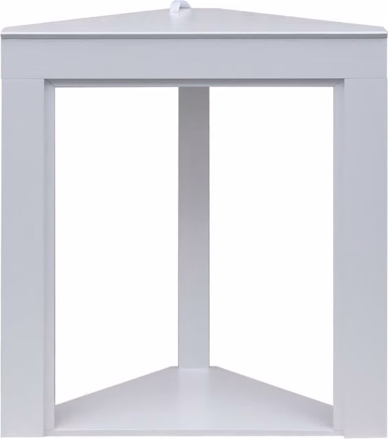 Marco decorativo de chimenea de esquina Rebecca Mobili en madera blanca, diseño moderno y rectangular, An/P/Al: 90 x 45 x 100 cm