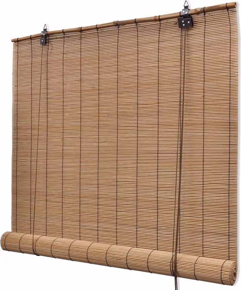 Persiana enrollable de bambú Syfax color marrón An/Al: 150 x 220 cm