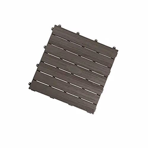 Set de 6 losetas de suelo Smoby para casitas en color gris oscuro, An/P: 45 x 45 cm