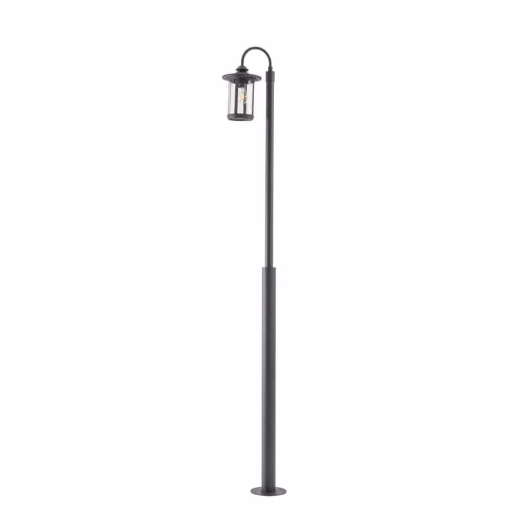 Lámpara de exterior Zayn de Lindby en color negro con cristal y aluminio, Altura: 220 cm, IP65
