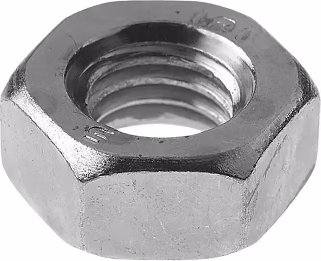 Tuerca hexagonal de acero inoxidable Profi Depot, color plata, M6, Ancho de llave: 10 mm (100 unidades)