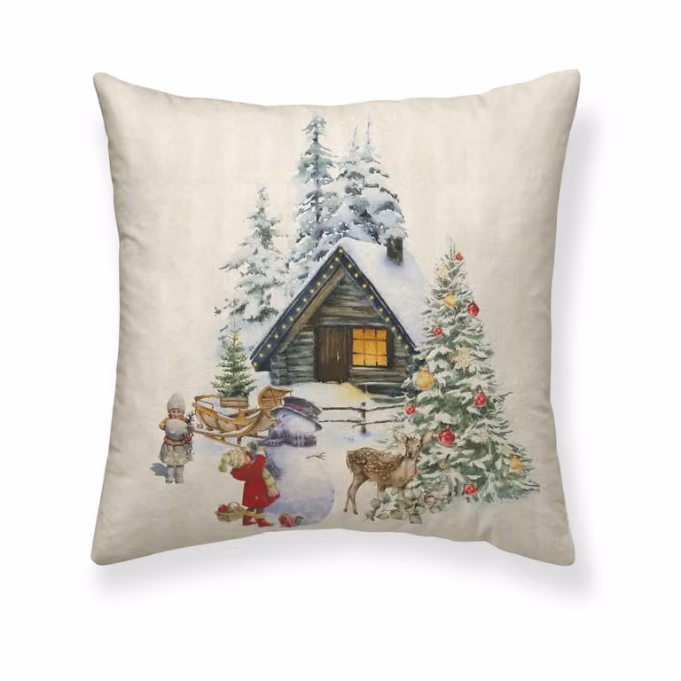 Funda de cojín de Navidad Muare Home multicolor, 100% algodón, 50 x 50 cm