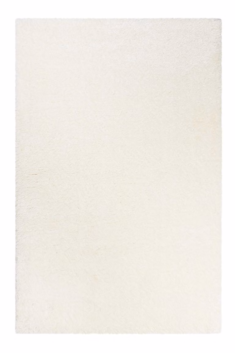 Alfombra suave Homie Living de color marfil, diseño moderno y rectangular, An/P: 200 x 133 cm con altura de pelo de 50 mm