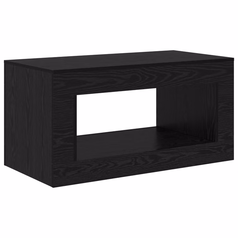 Mesa de centro vidaXL de madera de roble y color negro, An/P/Al: 99.5 x 50 x 50 cm