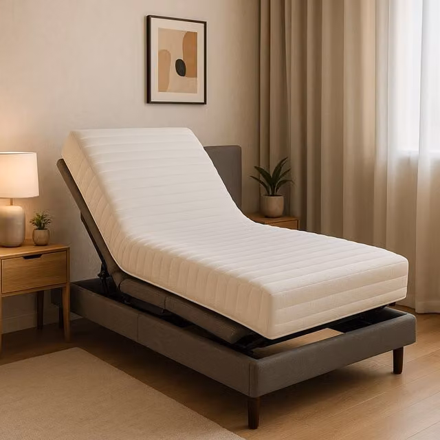 Colchón de espuma viscoelástica Nuits d'Or blanco con almohada y protector, soporte muy firme, An/P/Al: 70 x 190 x 20 cm
