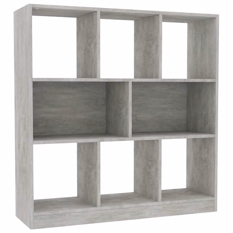 Estantería librería de madera y MDF vidaXL en color gris, An/P/Al: 97,5 x 29,5 x 100 cm