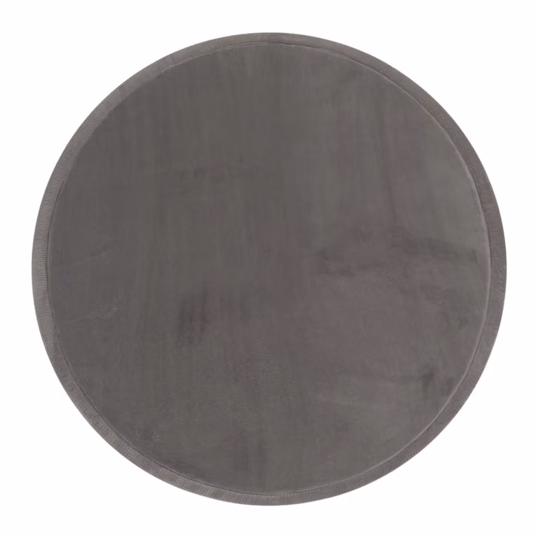 Alfombra infantil lavable Atami gris de forma redonda con diámetro de 160 cm